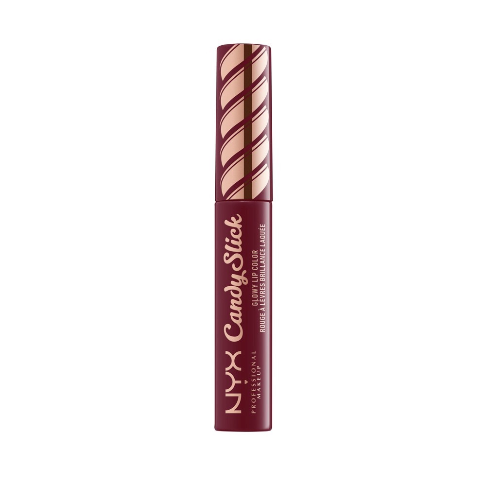 slide 1 of 3, Nyx Professional Makeup Candy Slick Glowy Lip Color, Cherry Cola, 0.25 oz