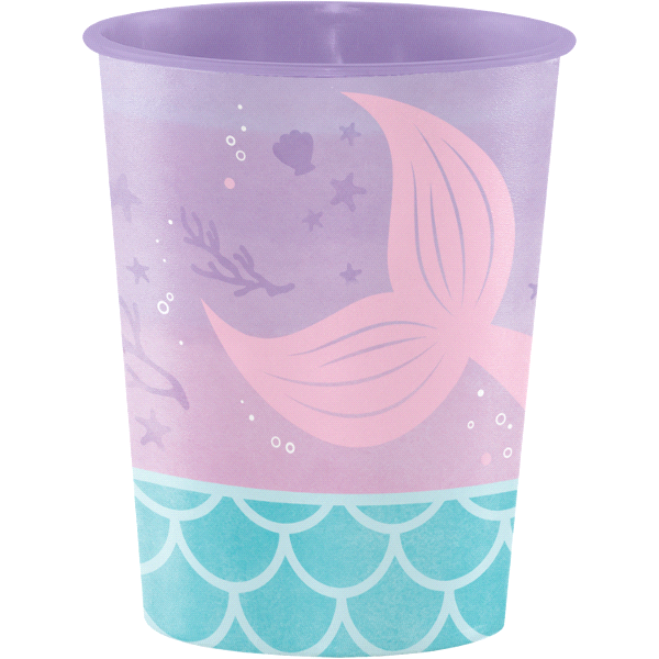 slide 1 of 1, Creative Converting Mermaid Shine Plastic Tumbler, 16 oz, 1 ct