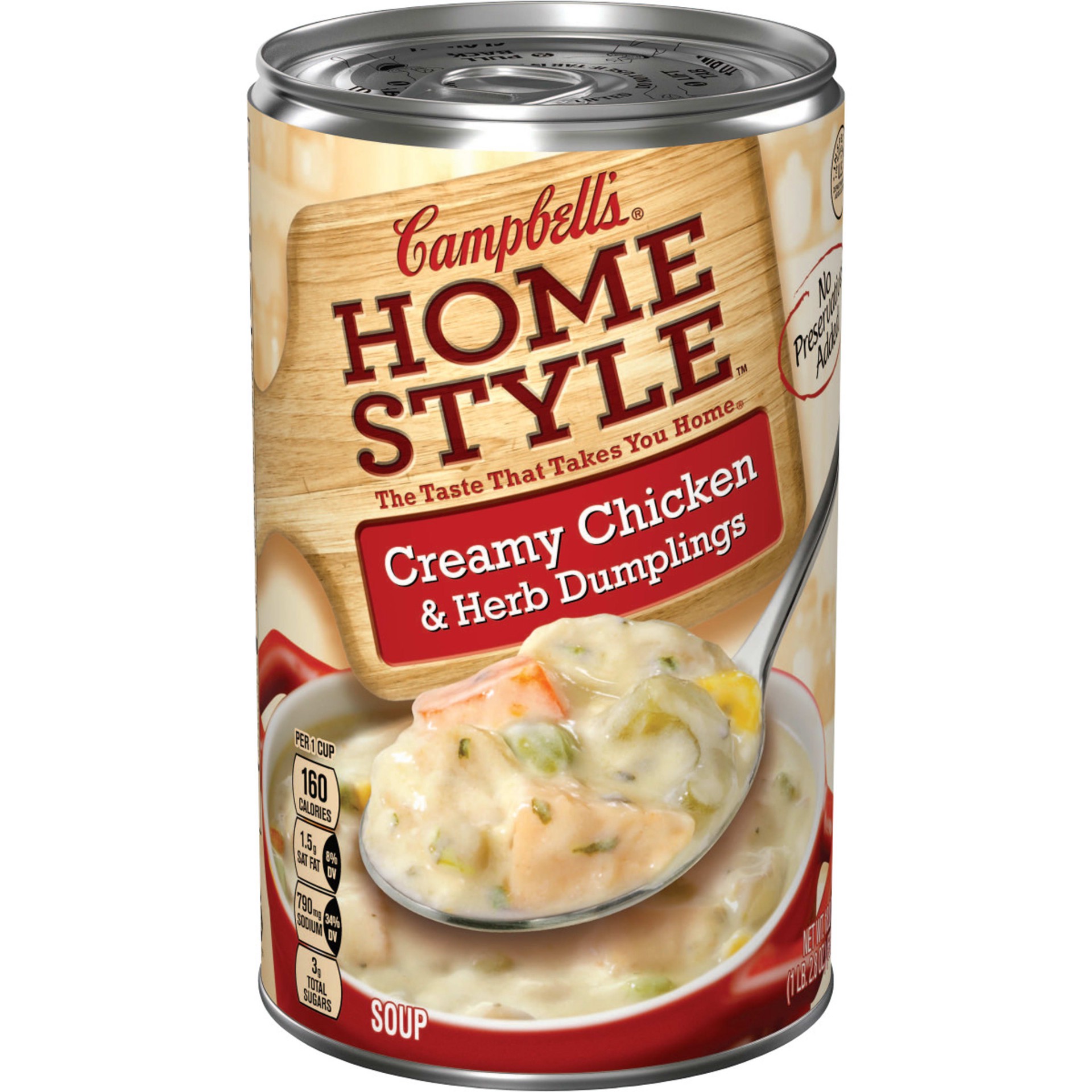 slide 1 of 5, Campbell's Homestyle Creamy Chicken & Herb Dumplings Soup, 18.8 oz., 18.8 oz