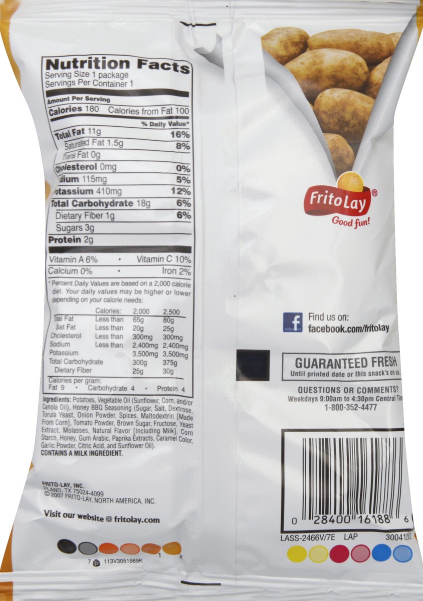 slide 5 of 6, Lay's Honey Barbecue Potato Chips 1.125 Ounces, 1.12 oz