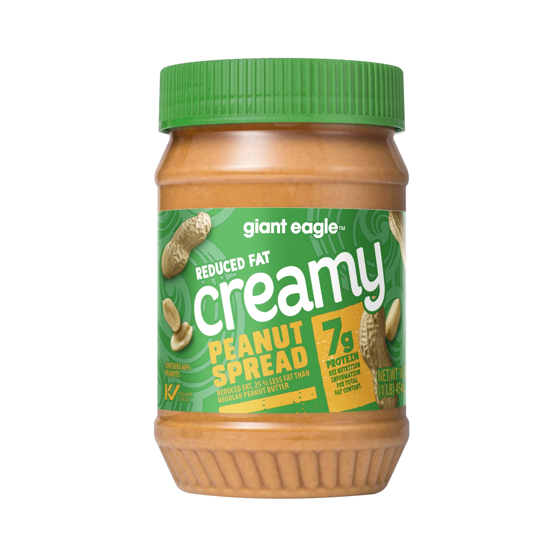 slide 1 of 1, Giant Eagle Peanut Butter Spread, Reduced Fat, 16 oz