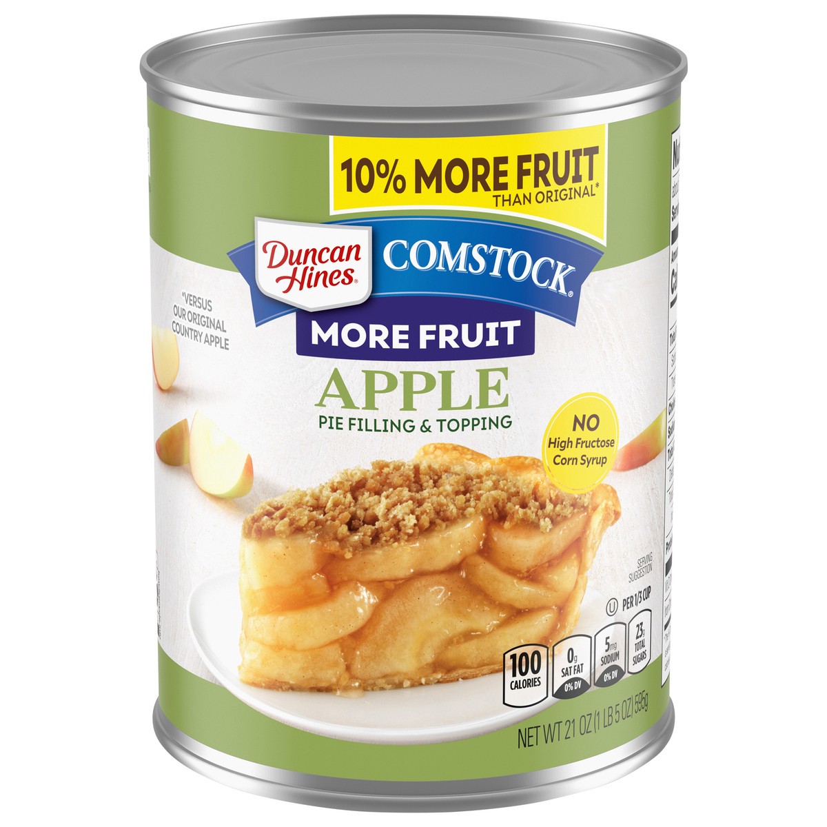 slide 1 of 5, Comstock More Fruit Apple Pie Filling and Topping\, 21 oz., 21 oz