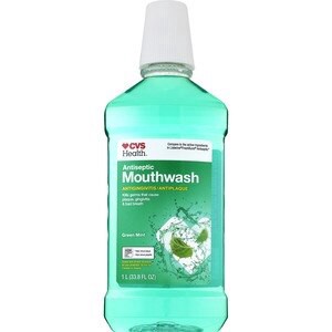 slide 1 of 1, CVS Health Antiseptic Mouthwash For Antigingivitis & Antiplaque, Green Mint, 1 L, 1 ct