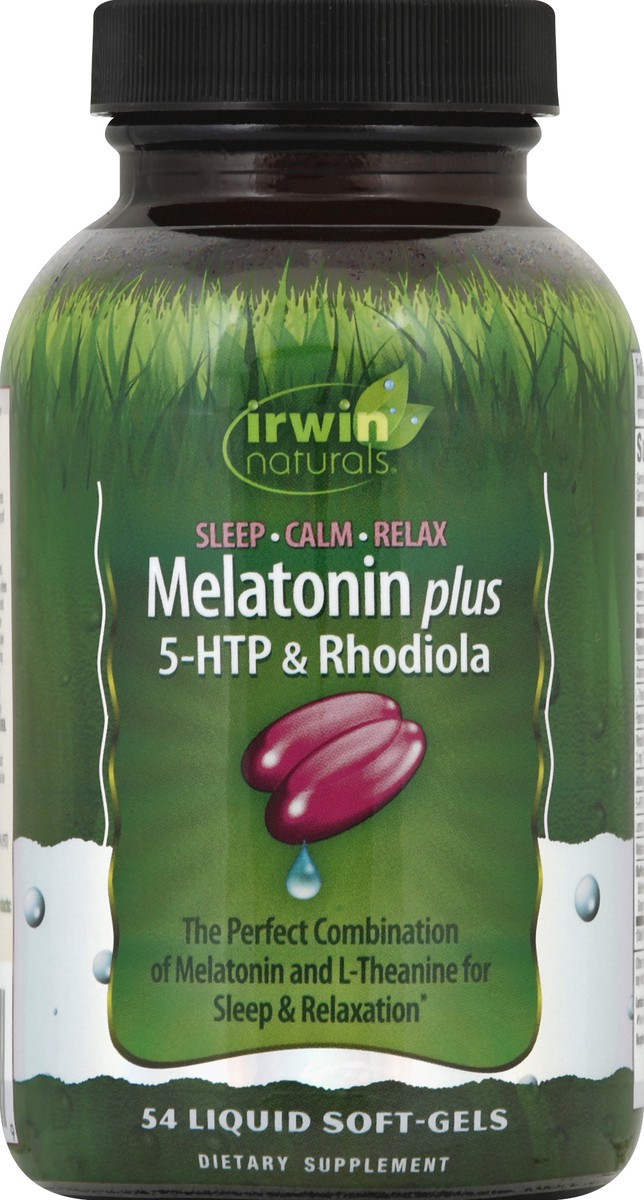 slide 3 of 6, Irwin Naturals Melatonin Plus Liquid Softgels, 54 ct