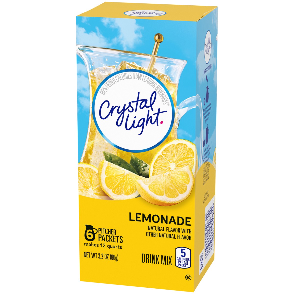 slide 3 of 9, Crystal Light Lemonade Drink Mix 6 ct Packets, 3.2 oz