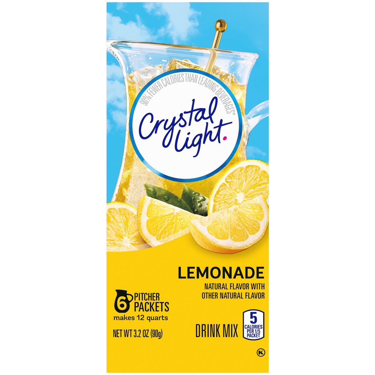 slide 7 of 9, Crystal Light Lemonade Drink Mix 6 ct Packets, 3.2 oz