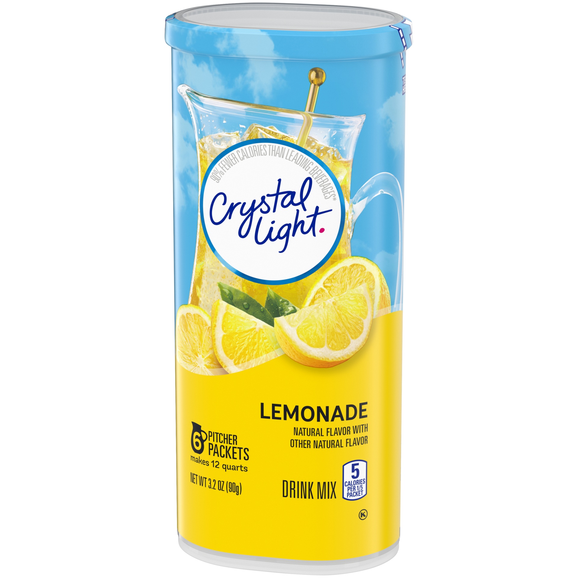 slide 7 of 10, Crystal Light Lemonade Naturally Flavored Powdered Drink Mix Pitcher, 6 ct