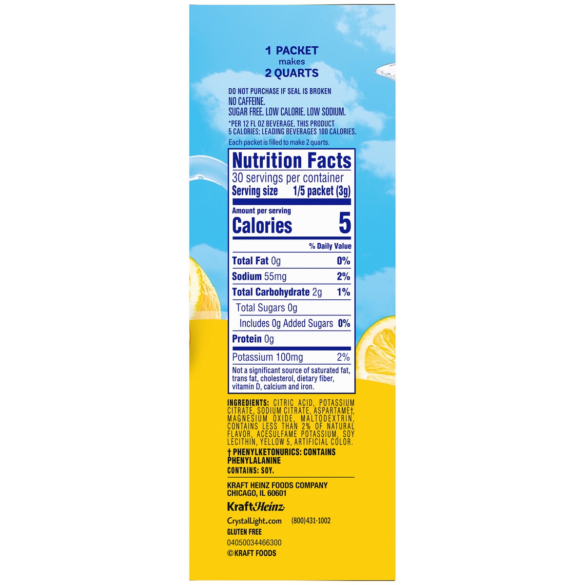 slide 9 of 9, Crystal Light Lemonade Drink Mix 6 ct Packets, 3.2 oz