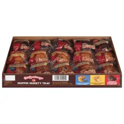 Otis Spunkmeyer Wild Blueberry/Banana Nut/Chocolate Chocolate Chip Muffins Variety Tray 15 - 4 oz Muffins