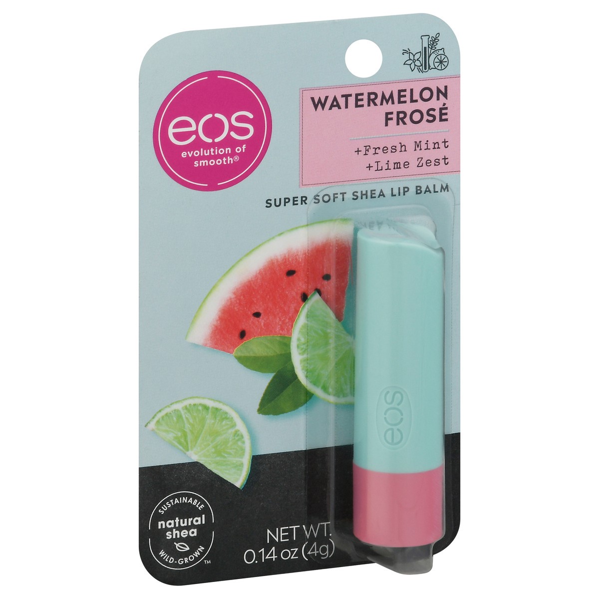 slide 2 of 9, eos Super Soft Shea Watermelon Frose Lip Balm 0.14 oz, 0.14 oz