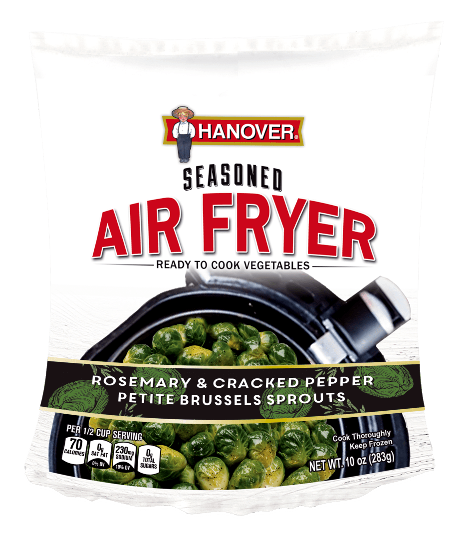 slide 1 of 14, Hanover Rosemary & Cracked Pepper Seasoned Air Fryer Petite Brussels Sprouts 10 oz, 10 oz