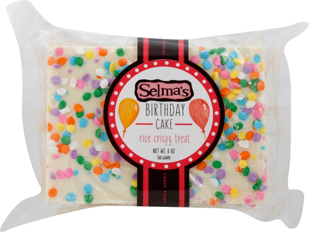 slide 1 of 1, Selma's Birthday Cake Rice Crispy Treat, 6 oz