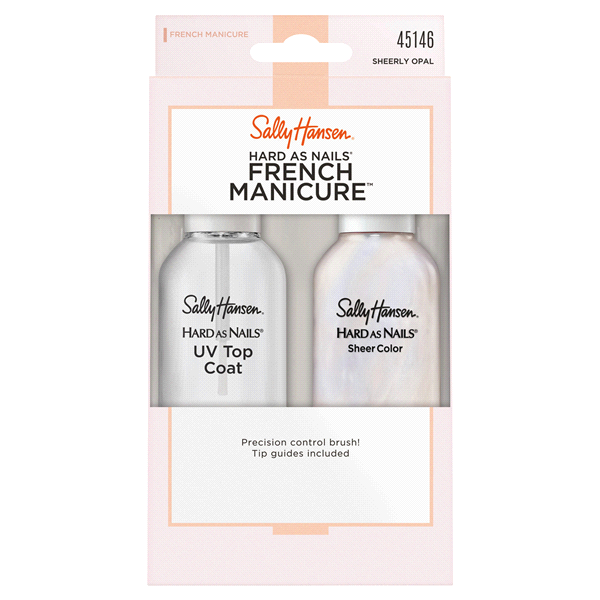 slide 1 of 1, Sally Hansen Hard As Nails French Manicure Kit Sheerly Opal, 1 ct