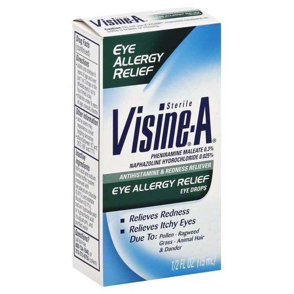 slide 1 of 1, Visine Multi Action Eye Allergy Relief Eye Drops, 0.5 oz