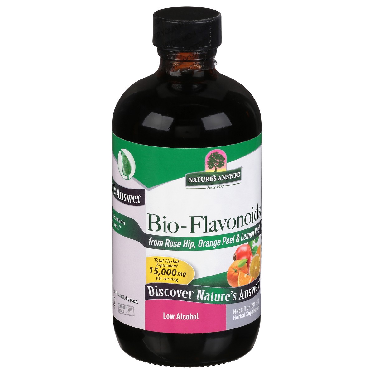slide 12 of 13, Nature's Answer Low Alcohol Bio-Flavonoids from Rose Hip, Orange Peel, & Lemon Peel, 8 fl oz