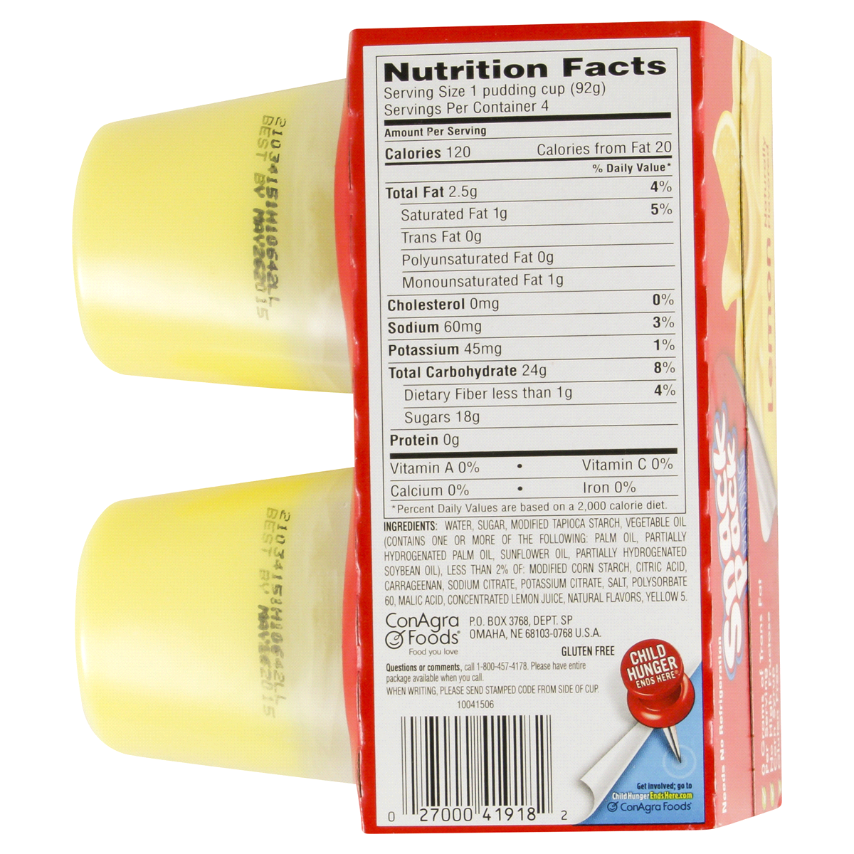 Snack Pack Lemon Puddings 4 ct; 3.25 oz Shipt