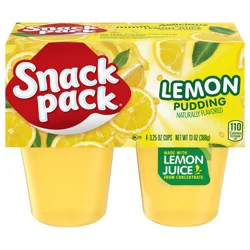 Snack Pack Lemon Pudding, 3.25 oz Pudding Cups, 4 Count