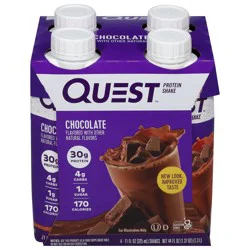 Quest Chocolate Protein Shake 4 - 11 fl oz Shakes