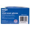 slide 2 of 5, Meijer Basic Vinyl Powder Free Exam Gloves, 100 ct