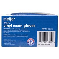 slide 3 of 5, Meijer Basic Vinyl Powder Free Exam Gloves, 100 ct