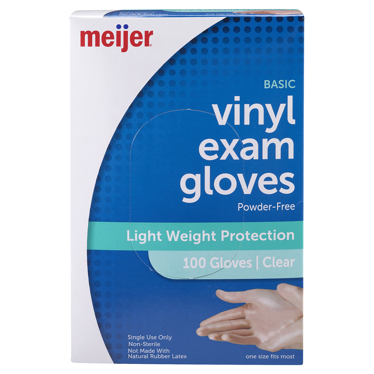 slide 1 of 6, Meijer Vinyl Exam Gloves, 100 ct