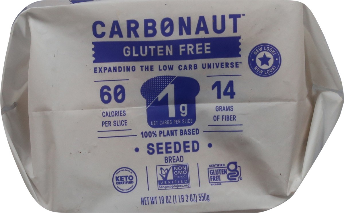 slide 9 of 9, Carbonaut Seeded Gluten Free Bread 19 oz, 19 oz