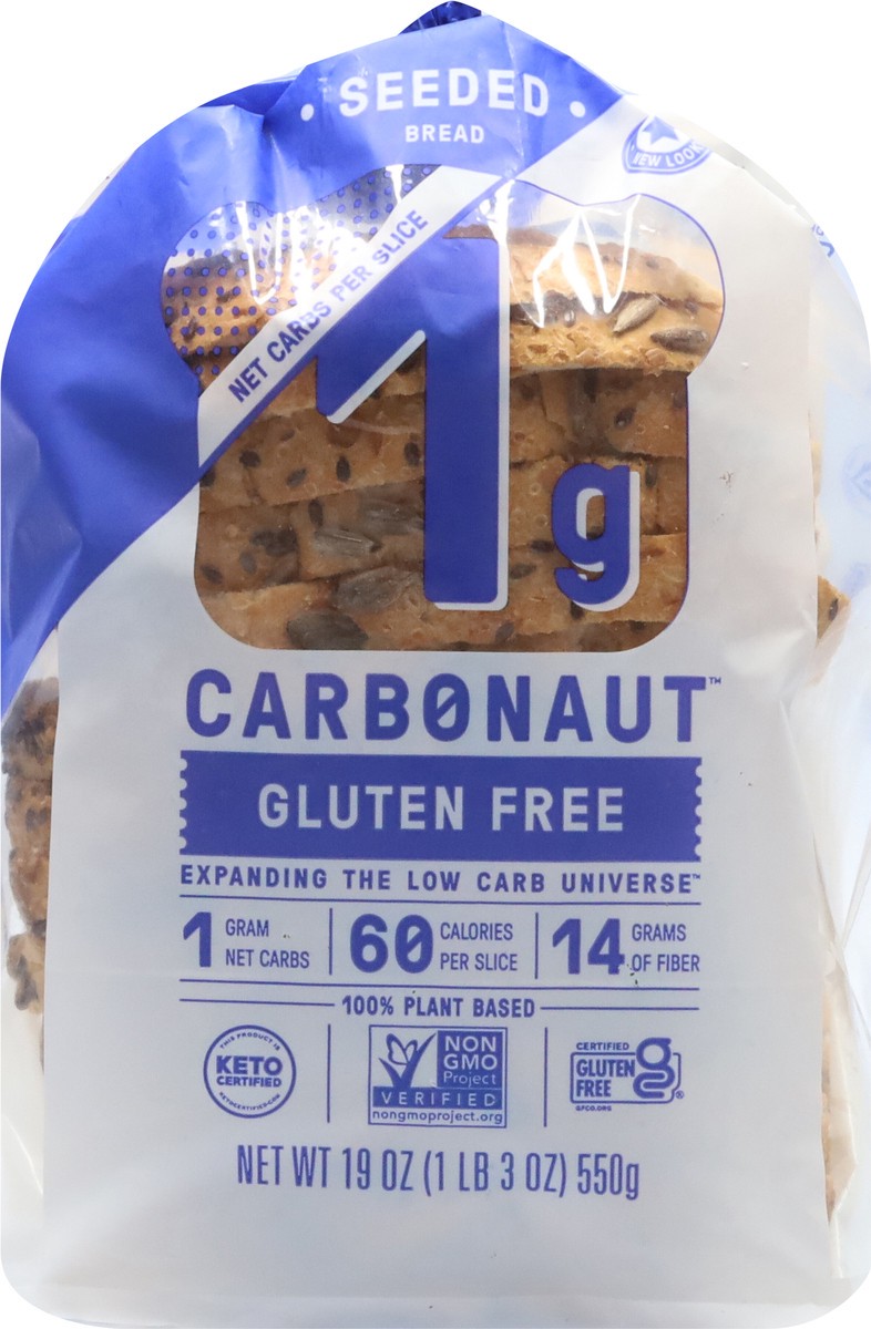 slide 3 of 9, Carbonaut Seeded Gluten Free Bread 19 oz, 19 oz