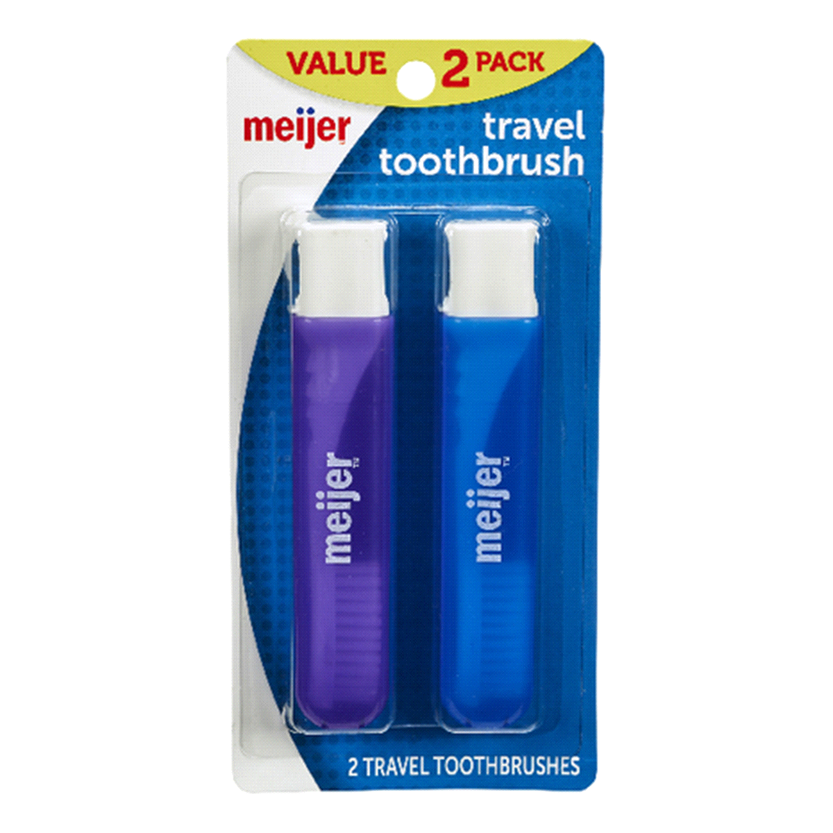 slide 1 of 2, Meijer Travel Toothbrush, 2 ct