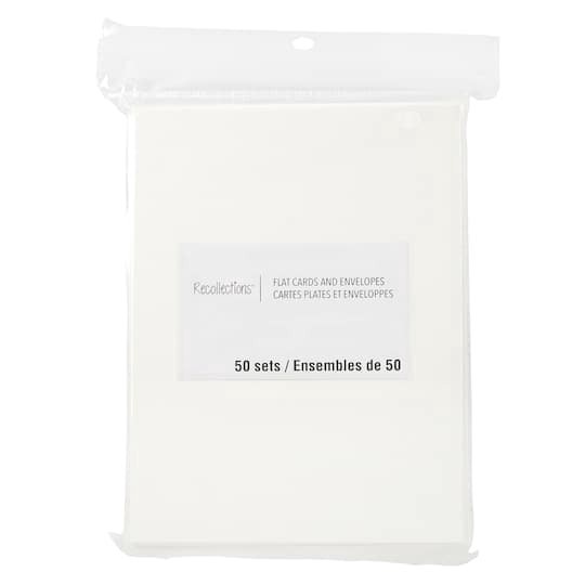 slide 1 of 4, Ivory Flat Cards & Envelopes By Recollections, 5" X 7", 5 in x 7 in