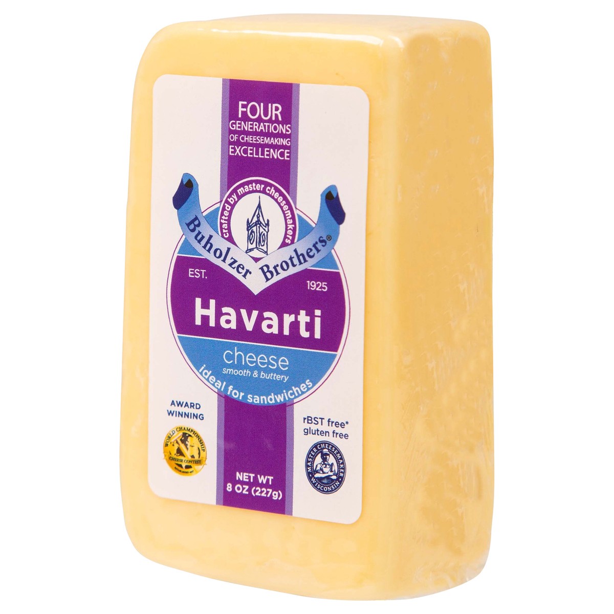 slide 3 of 4, Buholzer Brothers 8oz Havarti Cheese (Cracker Cut), 8 oz
