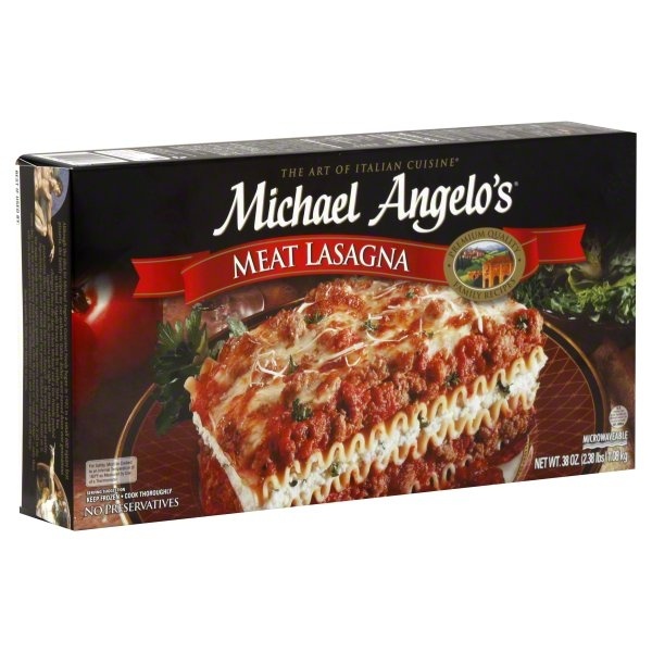 slide 1 of 1, Michael Angelo's Lasagna, Meat, 38 oz