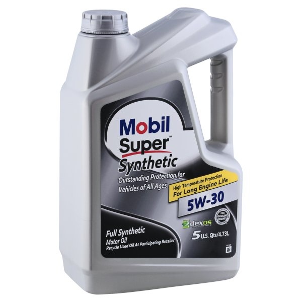 slide 1 of 1, Mobil Super Synthetic 5W-30 Full Synthetic Motor Oil, 5 qt