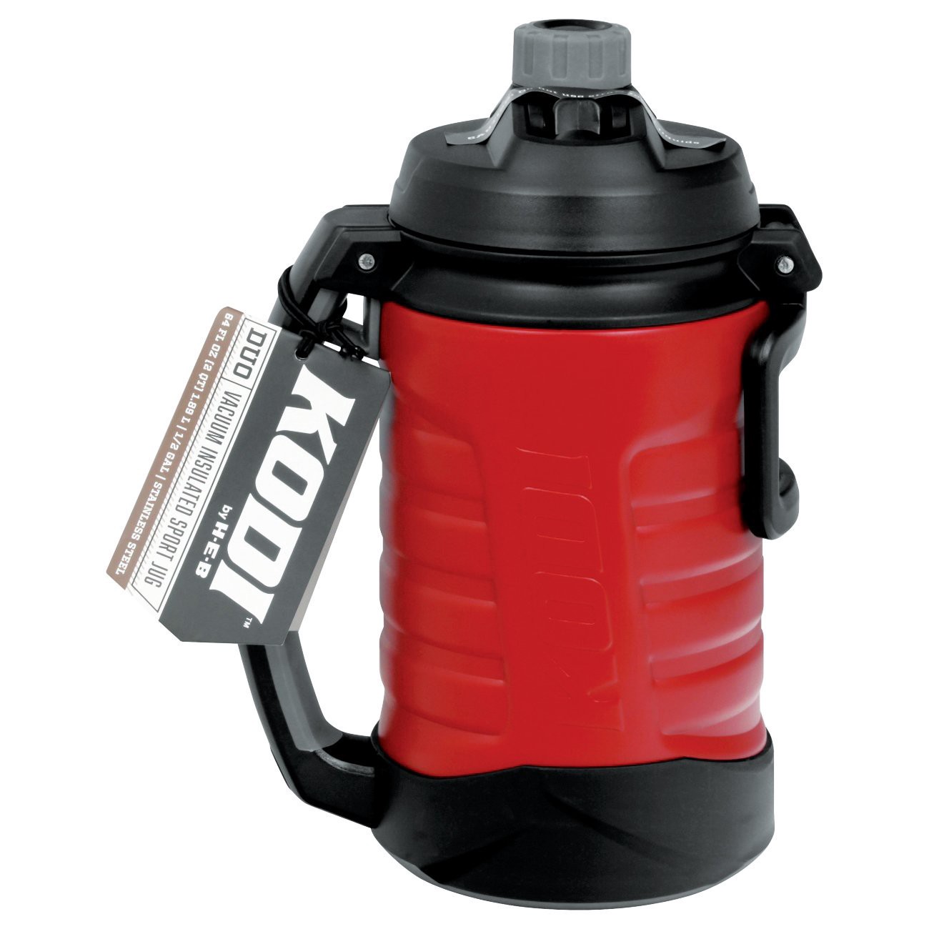 slide 1 of 1, KODI by H-E-B Stainless Steel DUO Sport Jug - Red Matte, 64 oz