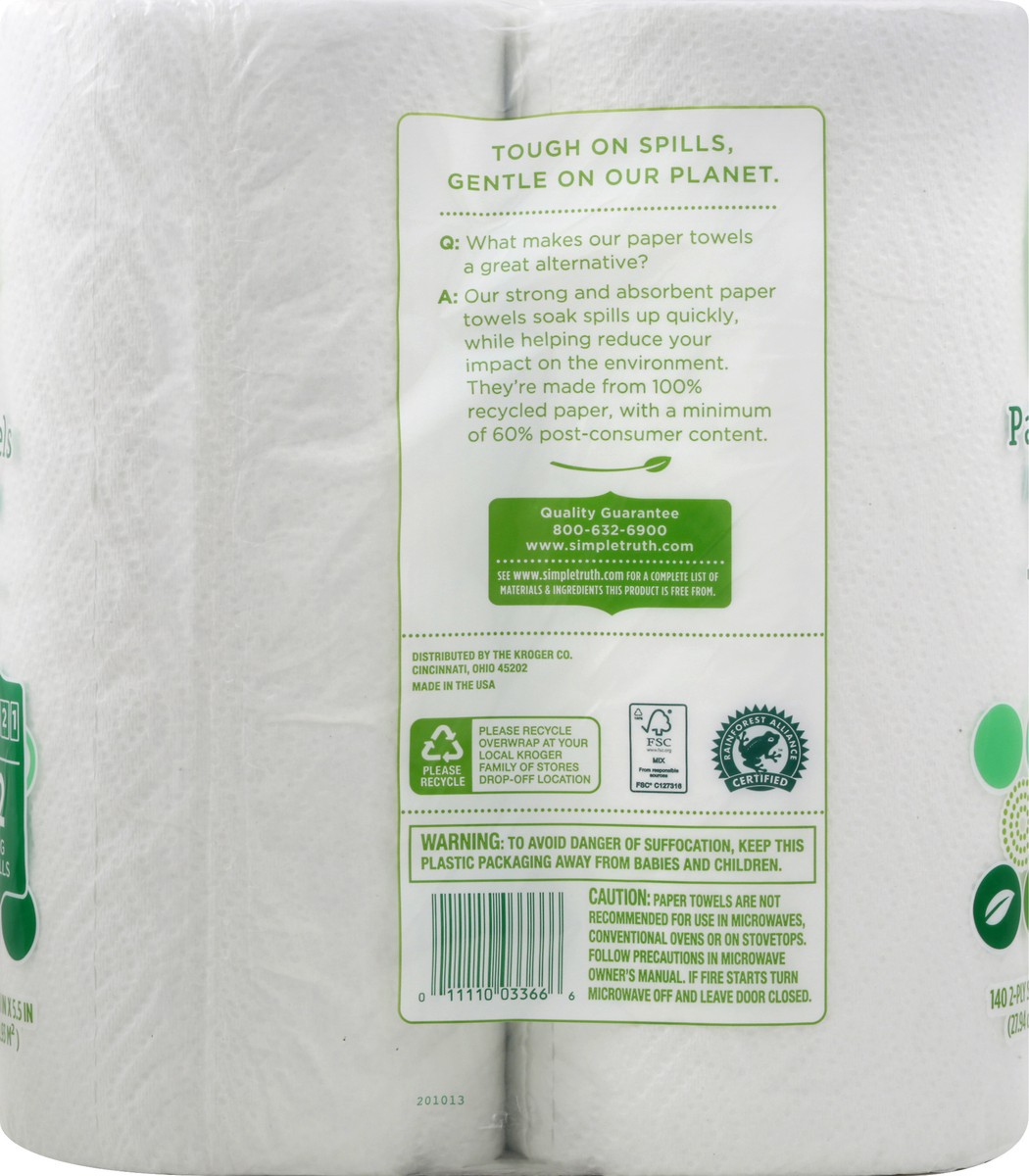 slide 8 of 8, Simple Truth 100% Recycled Paper Towels, 2 ct