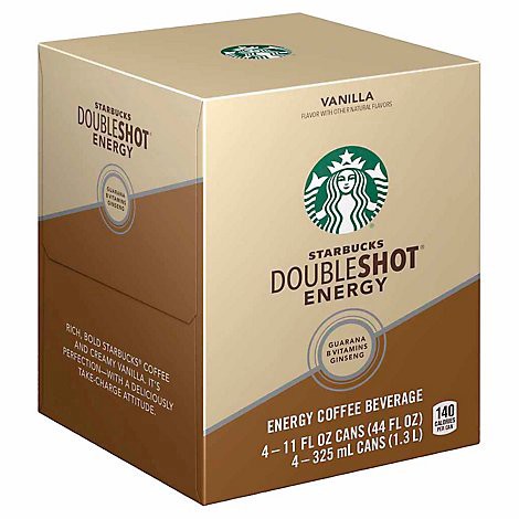 slide 1 of 1, Starbucks Doubleshot Energy Coffee Beverage Vanilla - 4-11 Fl. Oz., 44 fl oz