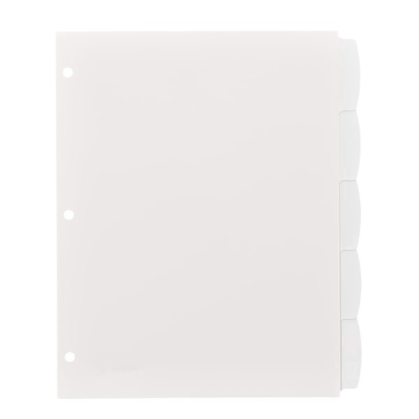 slide 9 of 9, Avery Plastic Write-on Dividers White, 1 ct