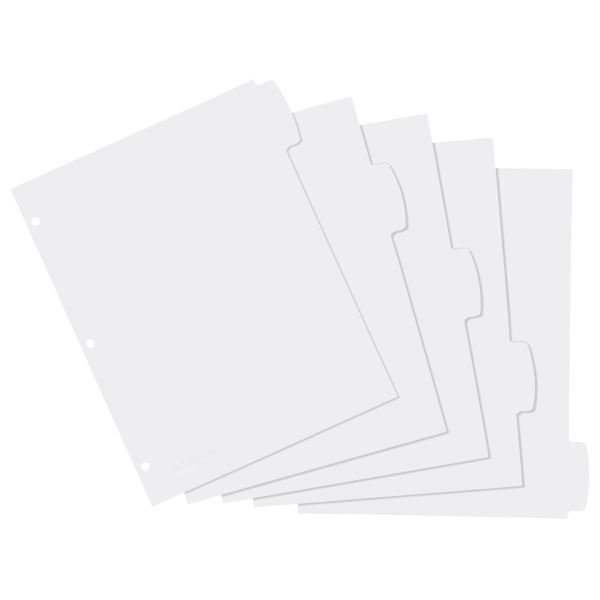 slide 2 of 9, Avery Plastic Write-on Dividers White, 1 ct