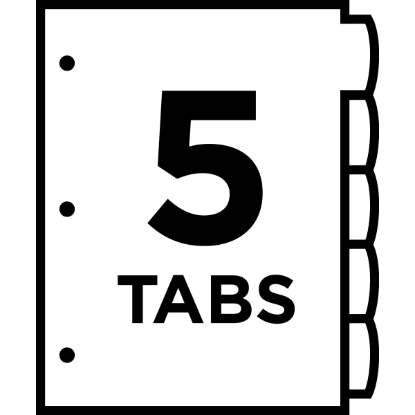 slide 3 of 9, Avery Plastic Write-on Dividers White, 1 ct