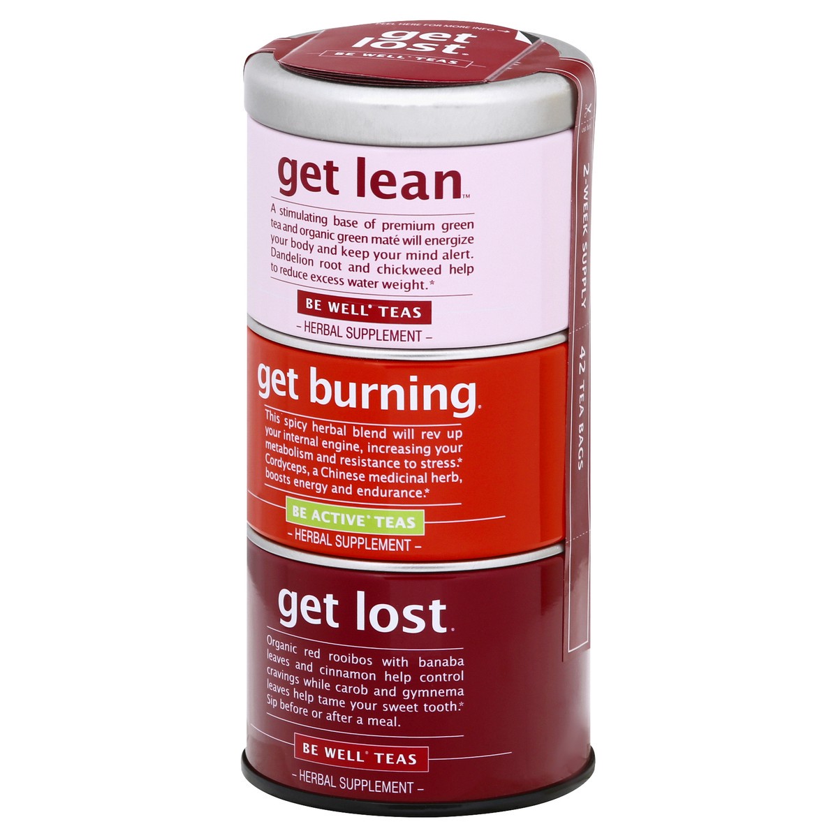 slide 4 of 9, Be Well Teas Be Well Bags Get Lean/Get Burning/Get Lost Herb Tea - 42 ct, 42 ct