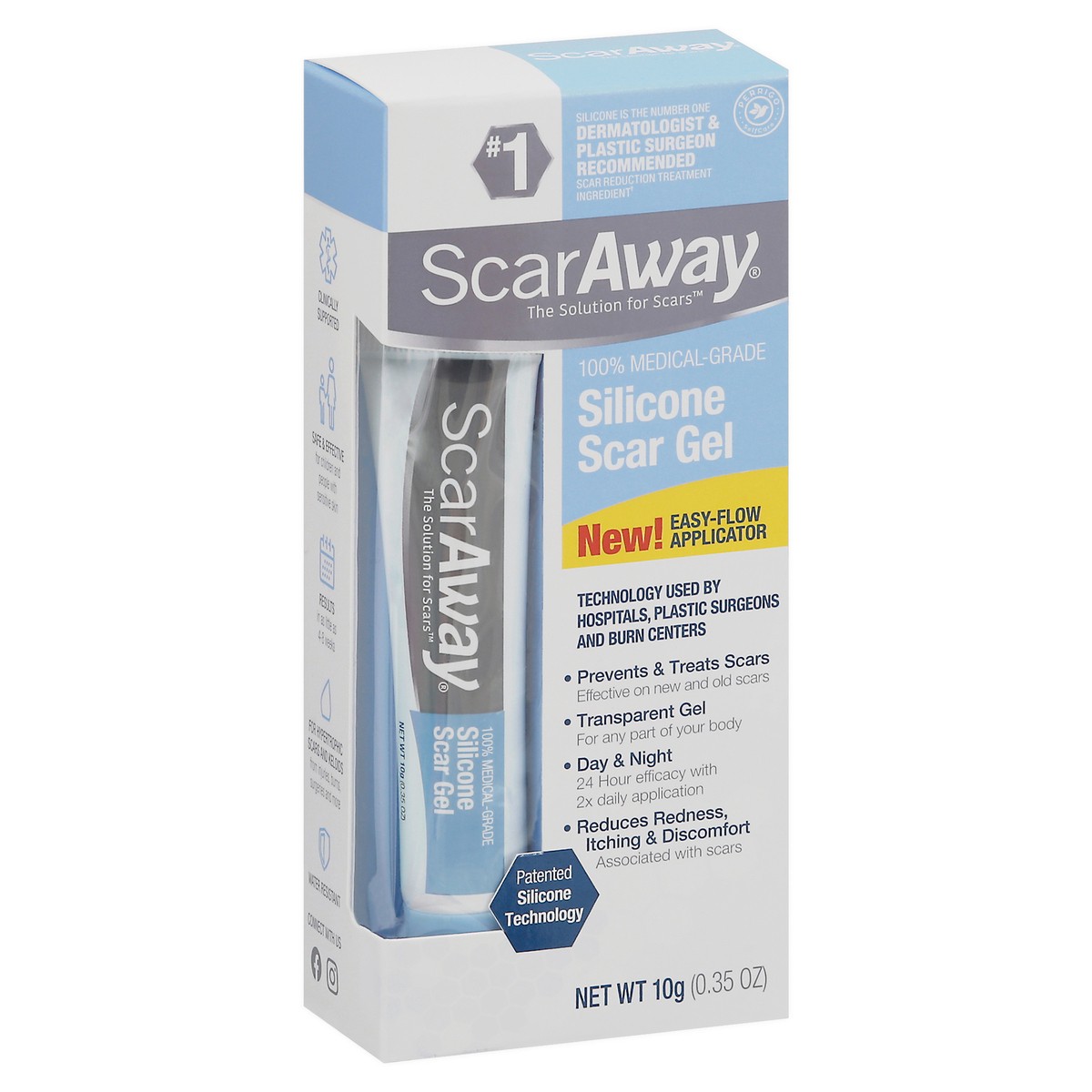 slide 9 of 9, ScarAway Silicone Scar Gel 0.35 oz, 35 oz