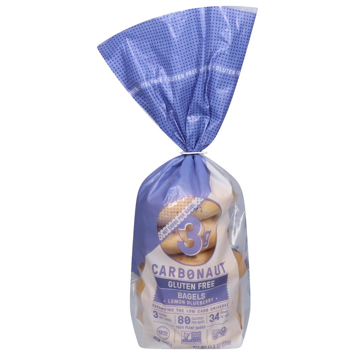 slide 1 of 9, Carbonaut Lemon Blueberry Bagels, 11.8 oz