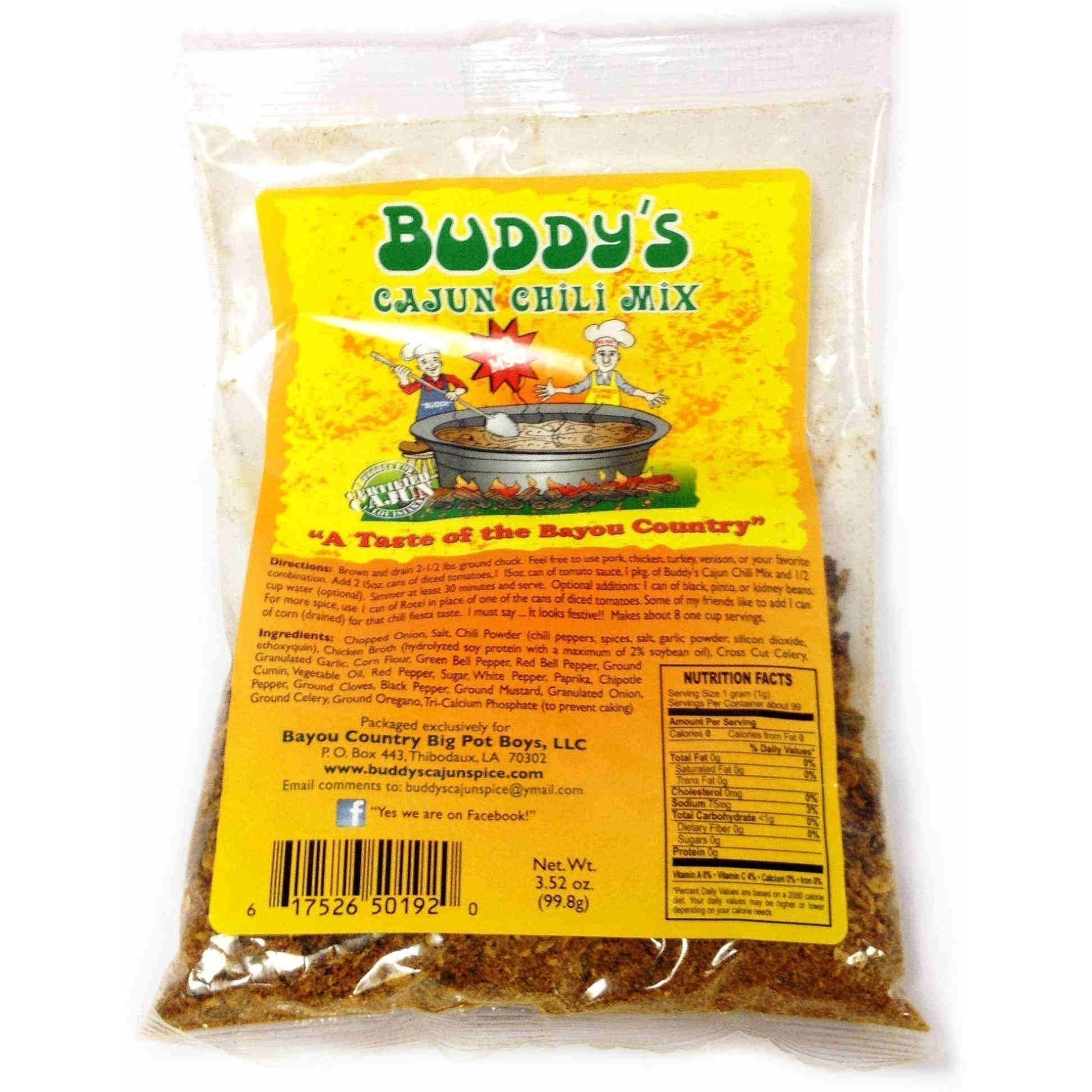 slide 1 of 1, Buddy's Cajun Chili Mix, 3.52 oz