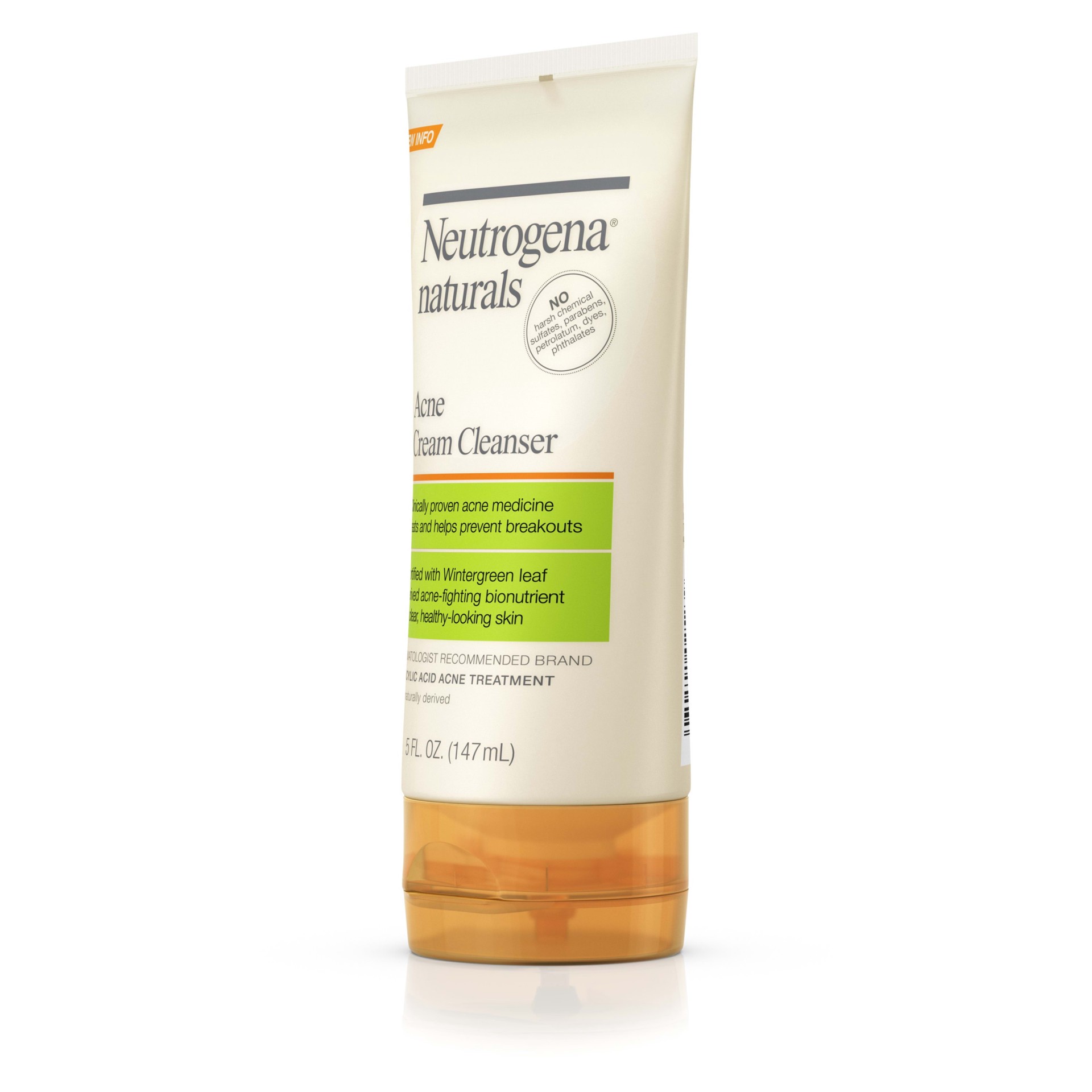 slide 3 of 5, NEUTROGENA Naturals Acne Cream Cleanser, 5 Oz, 5 oz