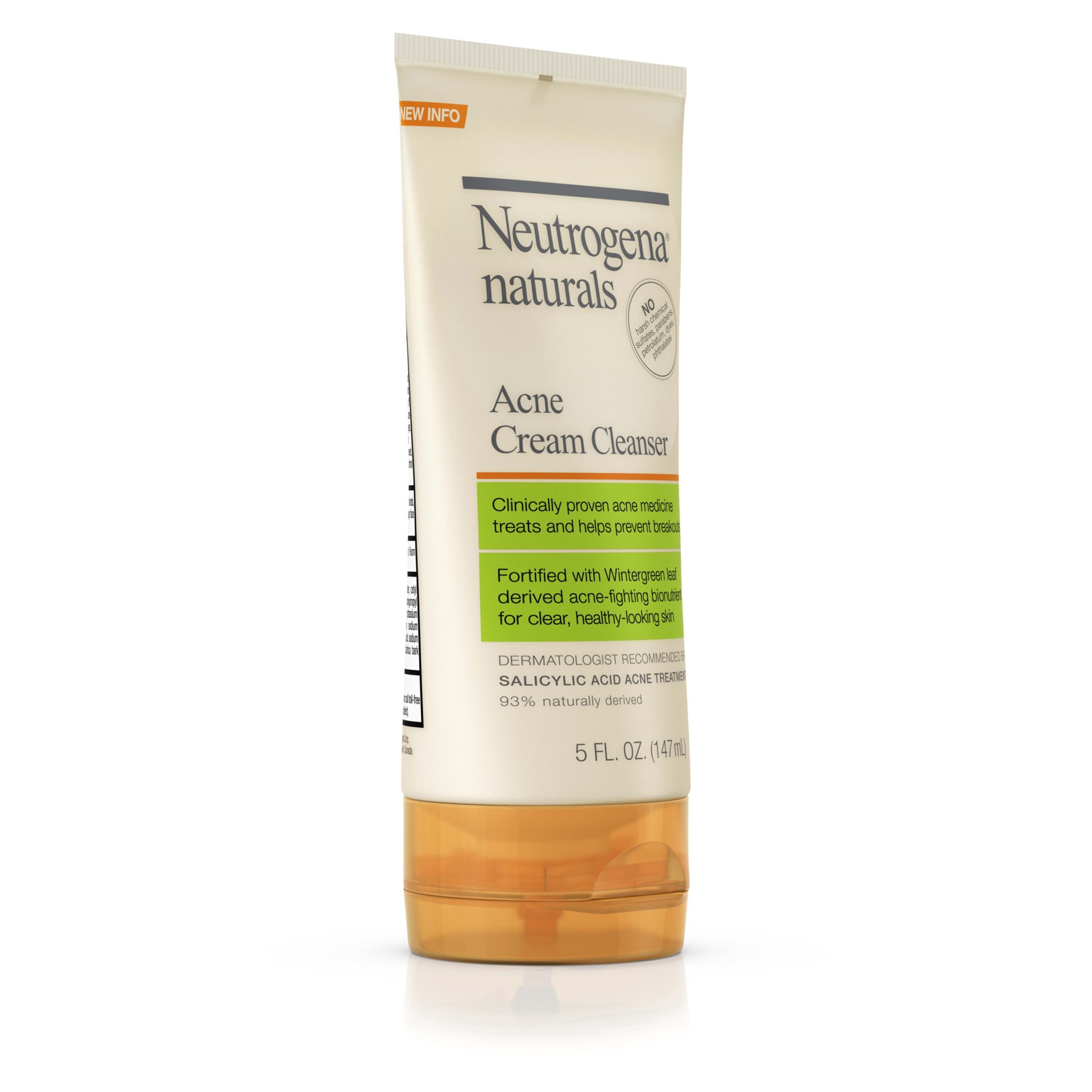 slide 5 of 5, NEUTROGENA Naturals Acne Cream Cleanser, 5 Oz, 5 oz