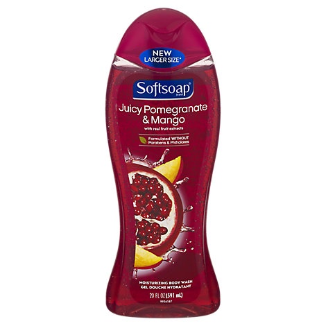 slide 1 of 1, Softsoap Body Wash Moisturizing Juicy Pomegranate & Mango, 20 fl oz