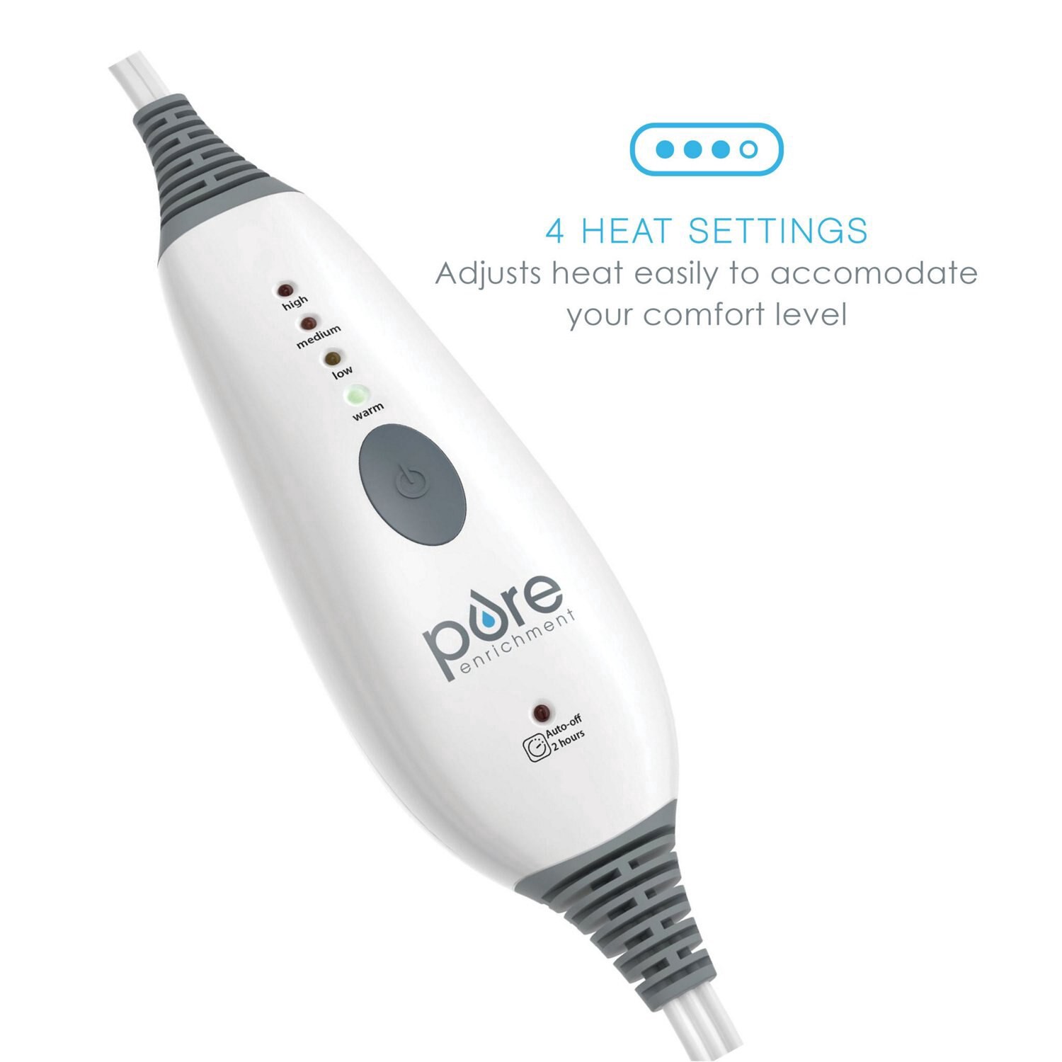 slide 4 of 5, Pure Enrichment Purerelief Deluxe Heating Pad (12'' X 24''), Sea Glass, 1 ct