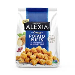 Alexia Potato Puffs, with Roasted Garlic & Cracked Black Pepper, Crispy