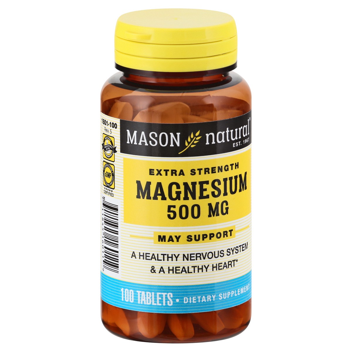 slide 8 of 9, Magnesium 500Mg Extra Strength, 100 ct