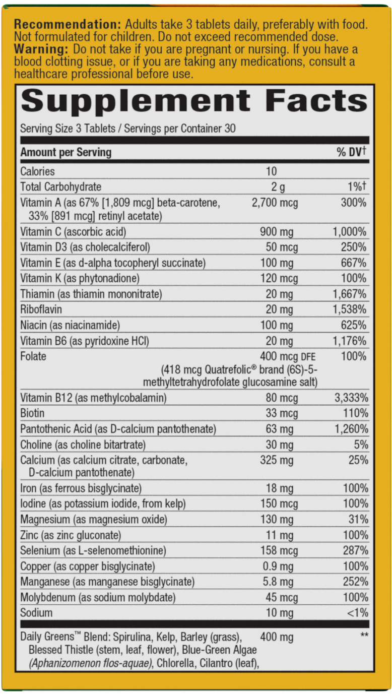 slide 3 of 5, Nature's Way Alive! Max3 Potency Multivitamin, 90 ct