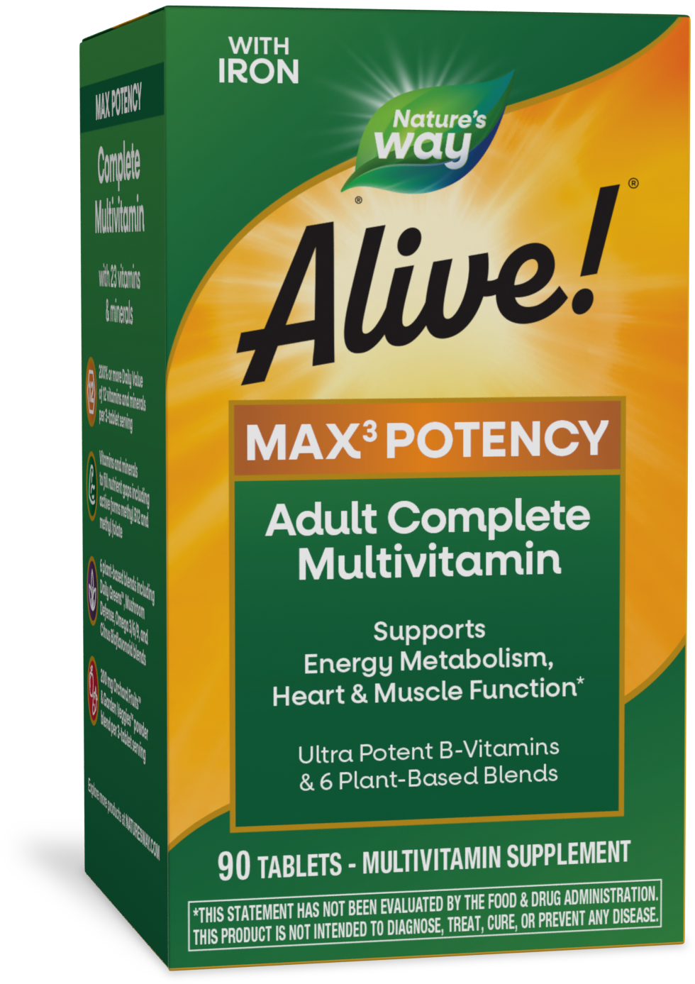 slide 1 of 5, Nature's Way Alive! Max3 Potency Multivitamin, 90 ct